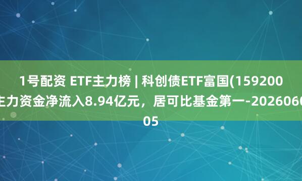 1号配资 ETF主力榜 | 科创债ETF富国(159200)主力资金净流入8.94亿元，居可比基金第一-20260605
